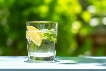 清新夏日的柠檬水图片