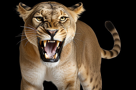 狮山愤怒的狮子背景