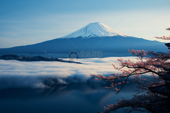 富士山的美景图片