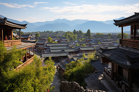 中国小镇千里苗寨背景