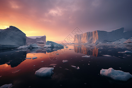 北极冰川北极冰川融化高清图片