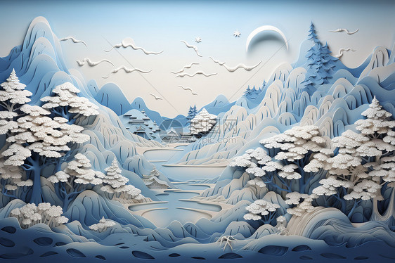 冬日雪景图片