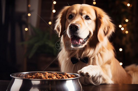 吃饭的狗狗图片
