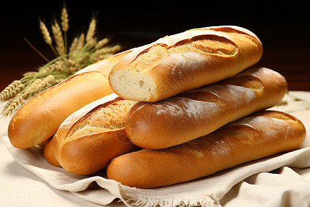 法式面包法棍面包背景