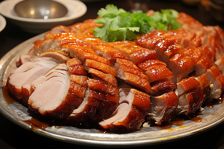美味的北京烤鸭背景图片
