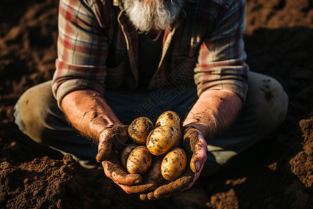 成熟的土豆背景图片
