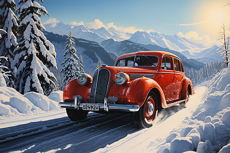红色冒险冬日冒险的脉动设计图片