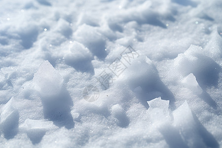 白雪中的冰块图片