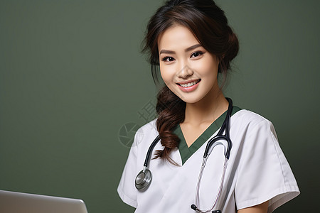 亚洲女医生背景图片