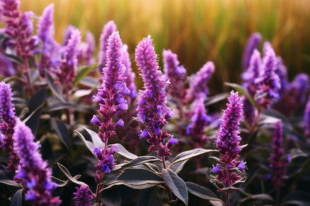 盛开的紫色小花背景图片