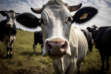 可爱的奶牛背景图片