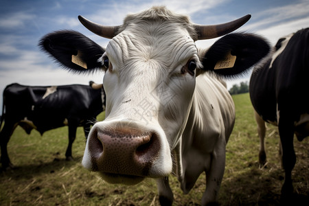 农场的奶牛背景图片