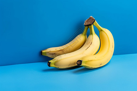 蓝色的背景与香蕉背景图片