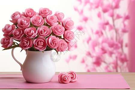 一束粉红玫瑰图片