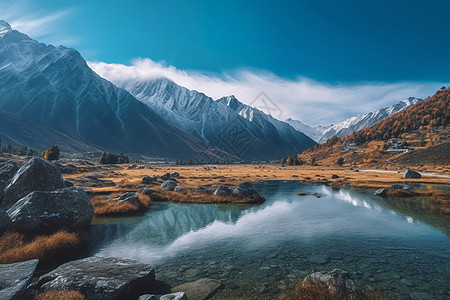 朦胧的山景图片