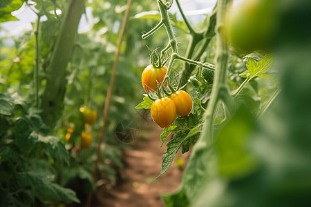 田园里面种植的番茄图片