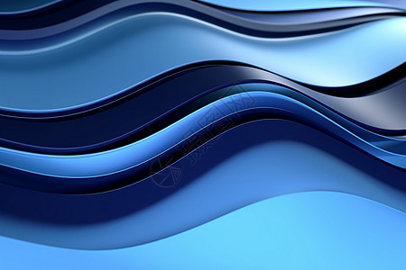 抽象的蓝色波纹背景图片