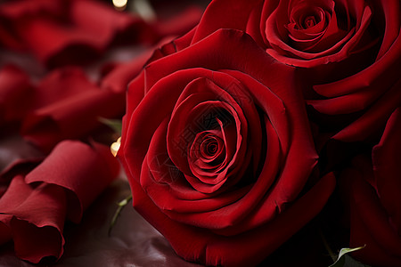 鲜红的玫瑰花高清图片