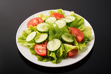 一盘美味的蔬菜沙拉图片