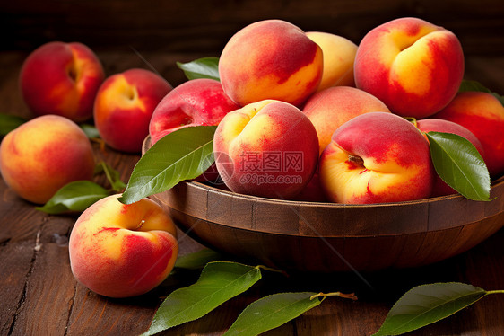 健康营养的新鲜桃子图片