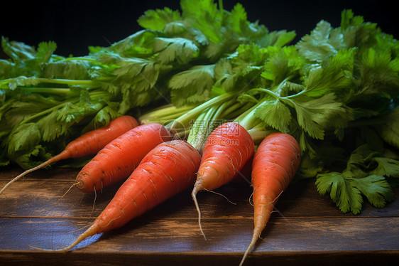 收获的蔬菜胡萝卜图片