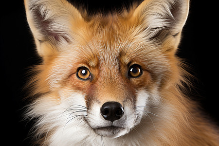 红狐狸的近景特写图片