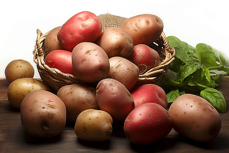 一堆土豆食物图片