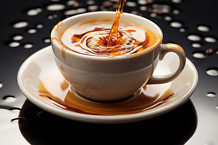 陶瓷茶具里的咖啡图片