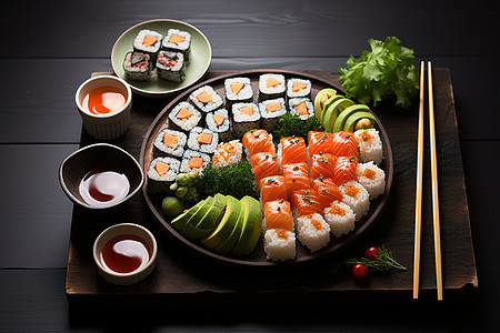 美味寿司背景图片