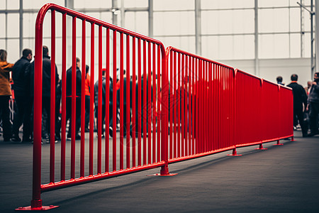 红色金属栏杆图片