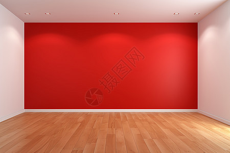 红墙房间图片