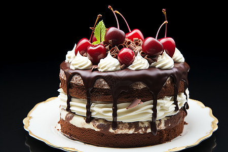 巧克力奶油蛋糕图片