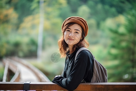 户外的女孩图片