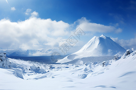 飘渺雪山之景雪山之景背景