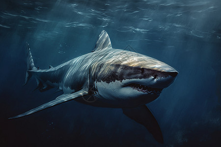 凶狠的鲨鱼背景图片