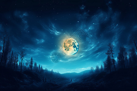 月光下的仙境图片