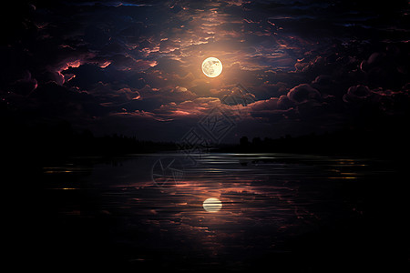 月光下的夜景图片