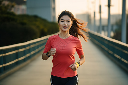 年轻的运动女性背景图片