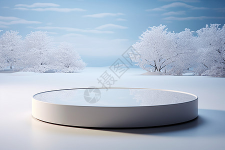 日出雪雪景日出的舞台设计图片