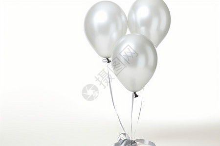 银色气球背景图片