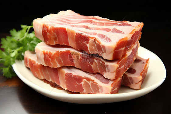 美味的腌制猪肉图片