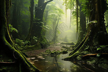 潮湿的热带雨林图片