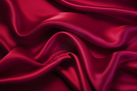 红丝绸褶皱背景图片
