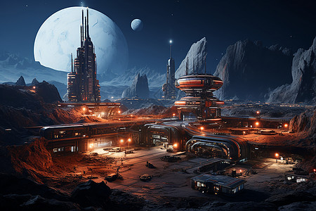 科幻火星城市图片