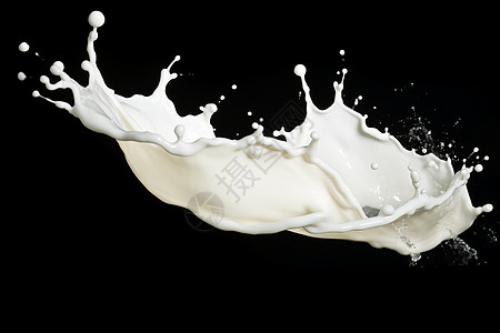 白色波纹牛奶飞溅的波纹背景