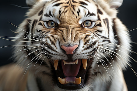 张牙舞爪的老虎图片