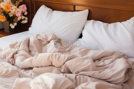 柔软的枕头被子图片