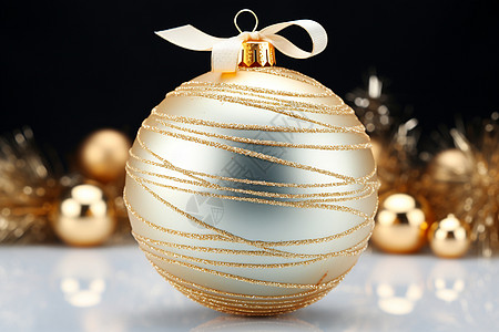 圣诞树上的装饰球背景图片