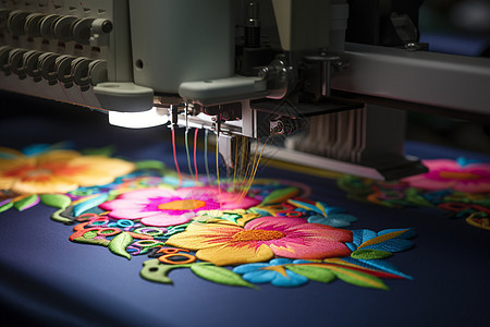纺织工厂的刺绣艺术图片