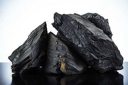 煤炭堆叠在一起图片